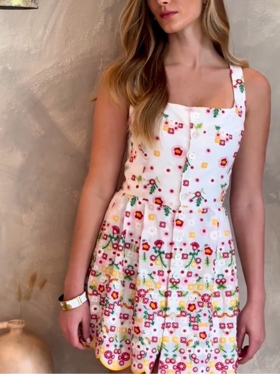 Cartolina Nantucket Dresses & Skirts - Cartolina Nantucket Marrakech Dress spring floral stitching size XS